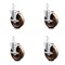 Service Caster 5 Inch High Temp Phenolic Wheel Swivel 3/4 Inch Square Stem Caster Set Brake SCC SCC-SQ20S514-PHSHT-TLB-34-4 - alternate 3